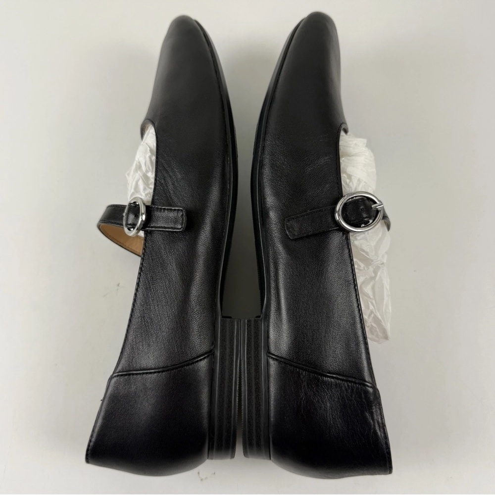 Naturalizer Kelly Mary-Jane Flats Womens 10M Black Leather Buckle NEW - Picture 4 of 11